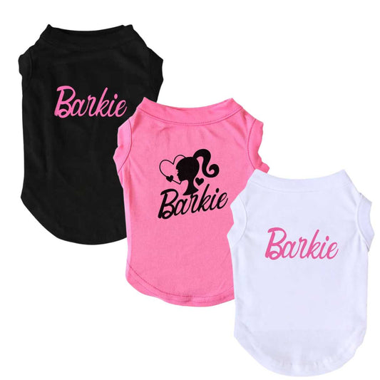 Barkie Dog Tshirts Black Pink and white. It Comes in 2 different styles. 