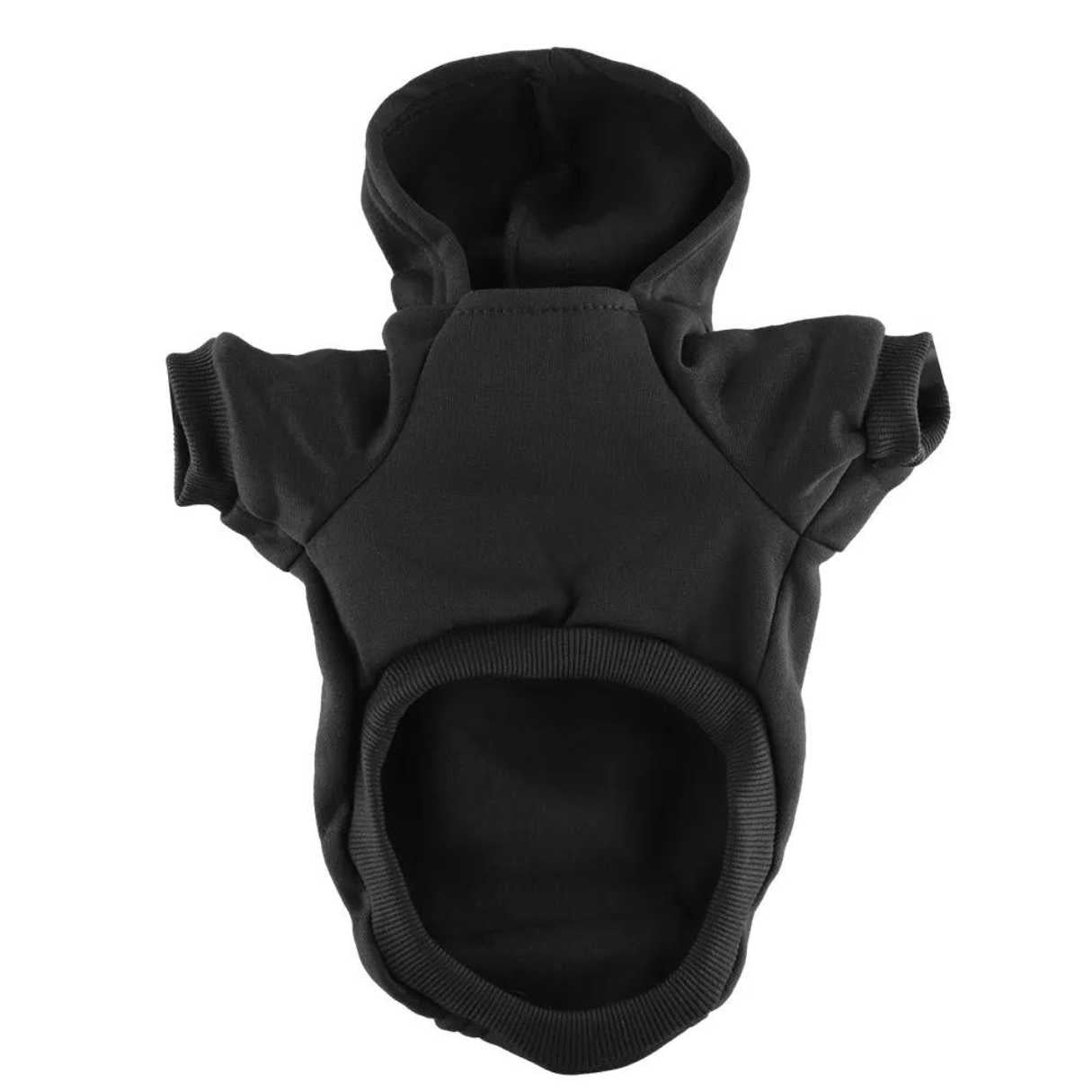 Pawda Black Hoodie Tummy Dog Clothing