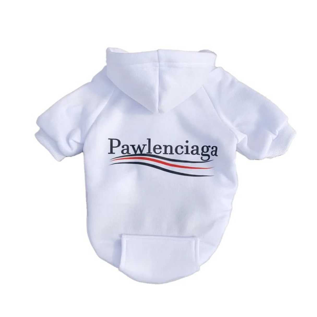 Pawlenciaga White Hoodie For Dogs