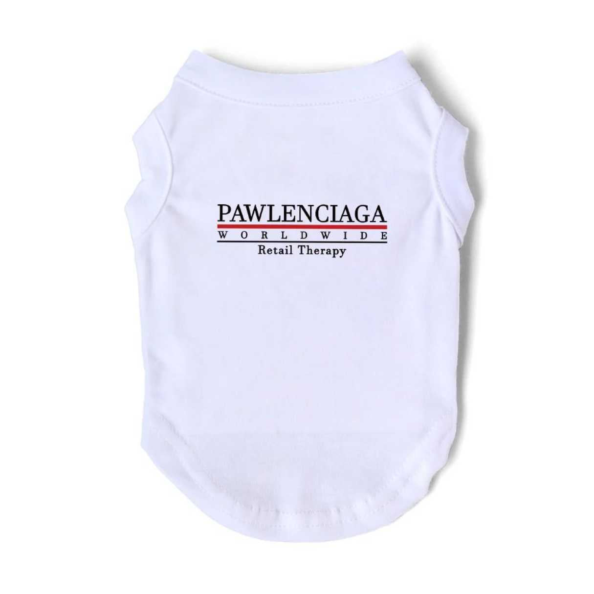 Pawlenciaga White Dog Tshirt 