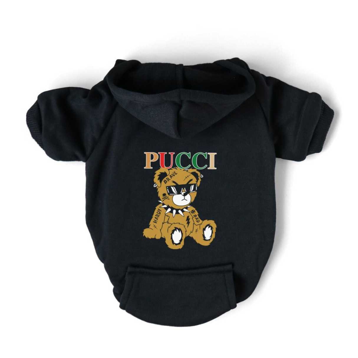Pucci Black Hoodie For Dogs
