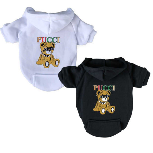 Pucci Colour Dog Hoodie Black and White
