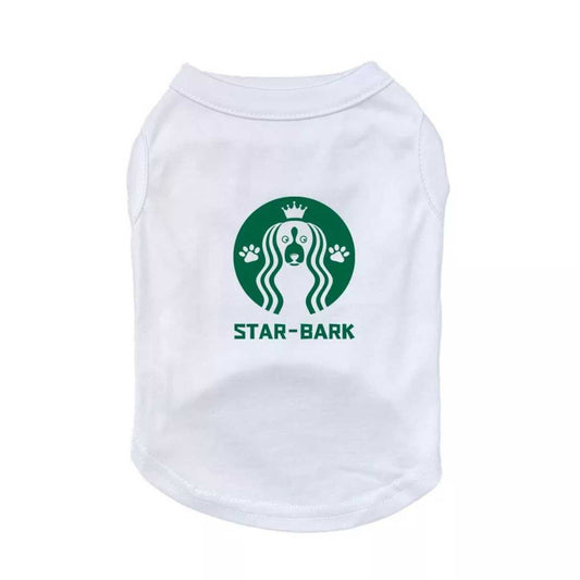 Star-Bark White Dog Tshirt